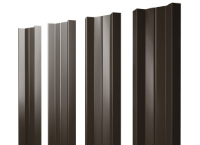 Штакетник М-образный А 0,5 GreenCoat Pural BT, matt RR 32 темно-коричневый (RAL 8019 серо-коричневый