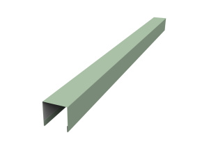 Планка вертикальная лицевая для забора жалюзи Palermo 0,45 PE с пленкой RAL 6019 бело-зеленый
