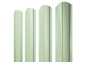 Штакетник Полукруглый Slim фигурный 0,45 PE RAL 6019 бело-зеленый