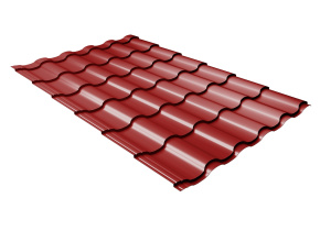 Металлочерепица кредо 0,5 Rooftop Бархат RAL 3011 коричнево-красный