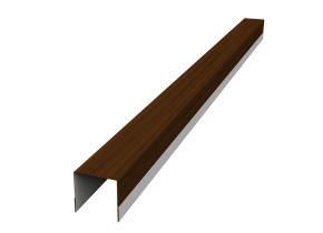 Планка вертикальная обратная для горизонтального монтажа штакетника 0,45 Print Elite Choco Wood Twin