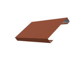 Ламель лицевая 125 жалюзи Texas 0,45 PE с пленкой RAL 8004 терракота