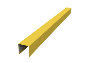 Планка вертикальная лицевая для забора жалюзи Palermo 0,45 PE с пленкой RAL 1018 цинково-желтый