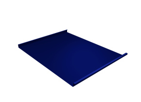 Фальц двойной стоячий 0,45 PE с пленкой на замках RAL 5002 ультрамариново-синий
