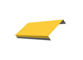 Ламель обратная 125 жалюзи Texas 0,45 PE с пленкой RAL 1018 цинково-желтый