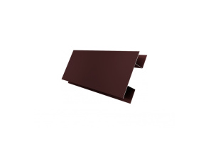 Планка Н-образная 0,5 GreenCoat Pural BT с пленкой RR 887 шоколадно-коричневый (RAL 8017 шоколад)