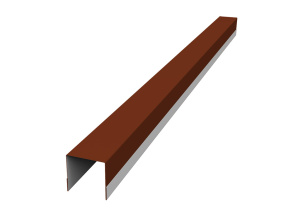 Планка вертикальная обратная для горизонтального монтажа штакетника 0,45 PE с пленкой RAL 3009 оксид